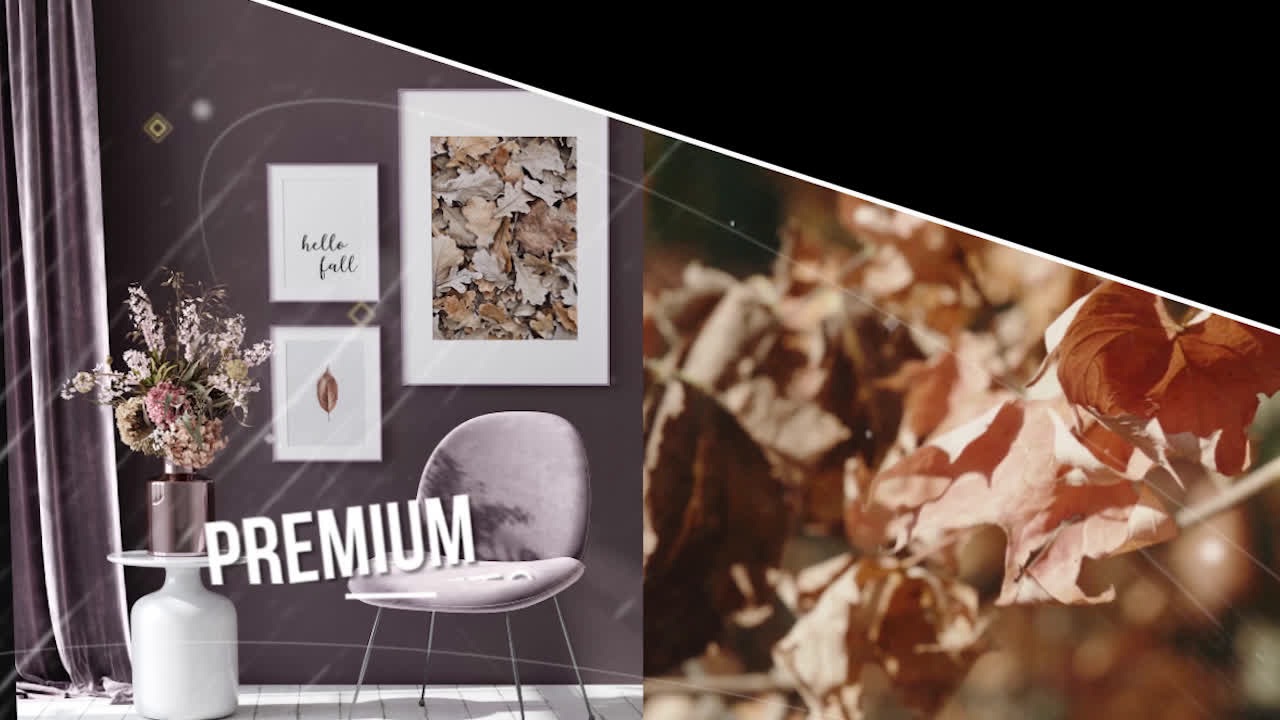 Standbild aus einer Video Ad: Poster-Set in Herbsttönen